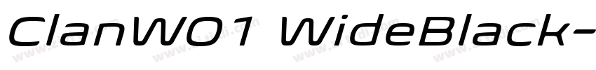 ClanW01 WideBlack字体转换